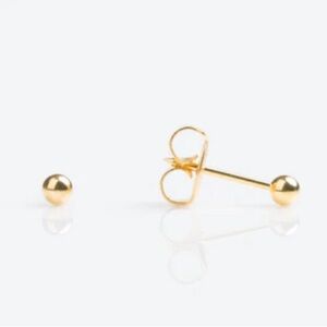 Hypoallergenic gold ball stud earrings